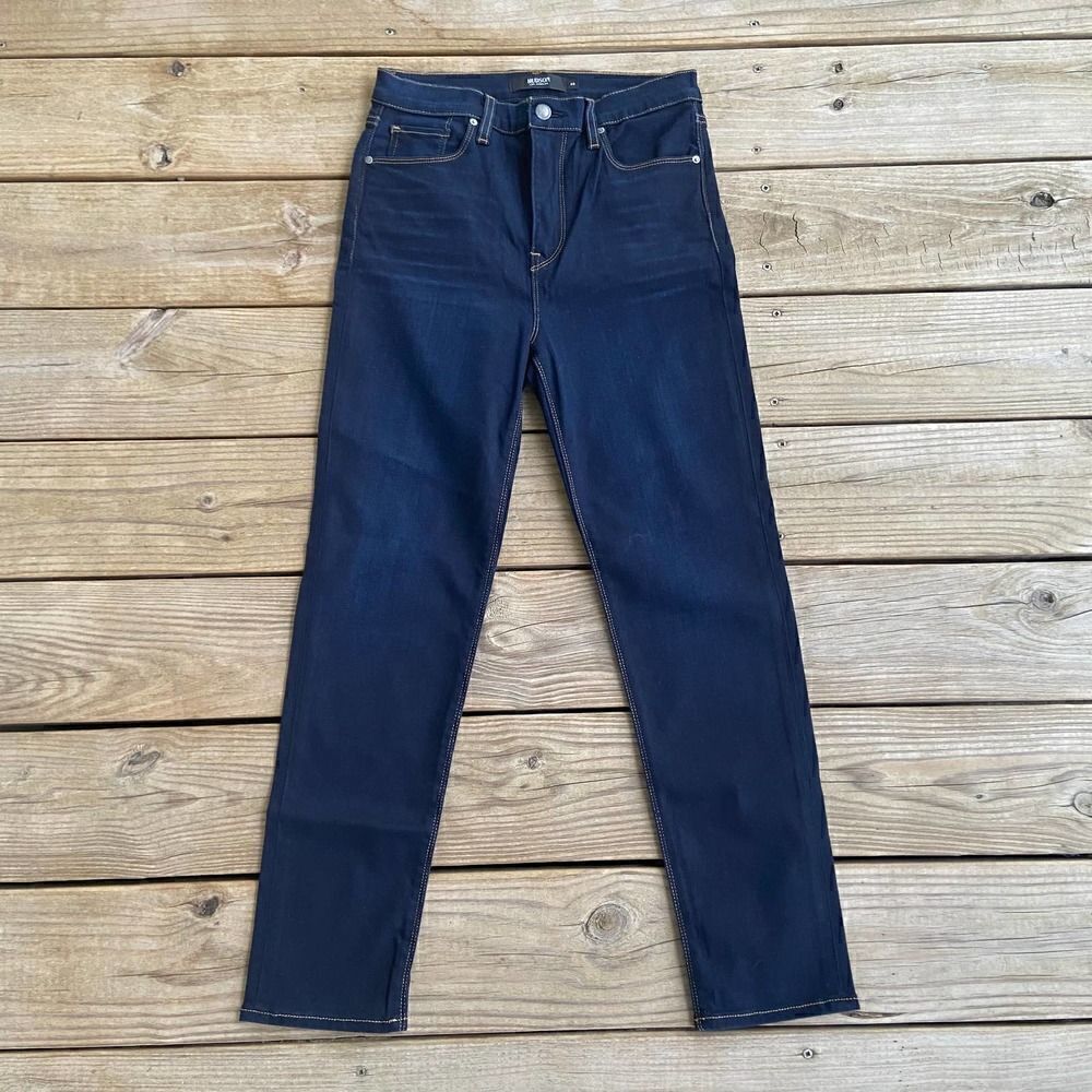 NEW Hudson Holly High Rise Crop Skinny Jeans Dark Wash Size 28